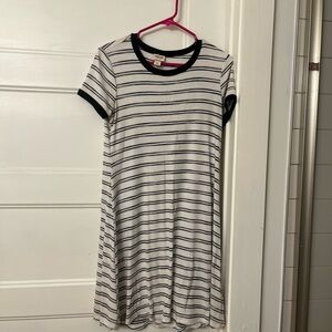 Mossimo Supply Co. Black and White Striped Mini Dress